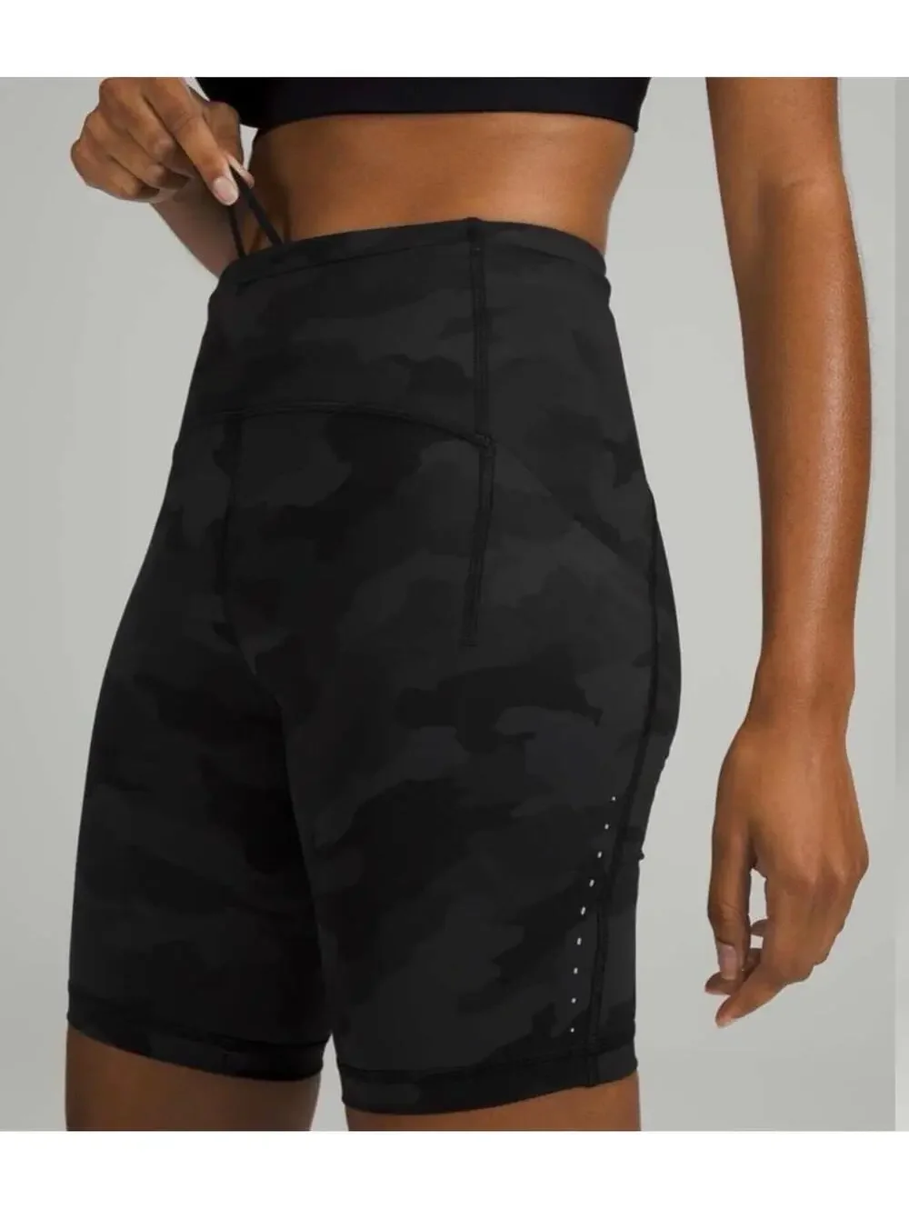 Lululemon Swift Speed High-Rise Short 8in inseam Heritage 265 Camo Deep Coal Mul